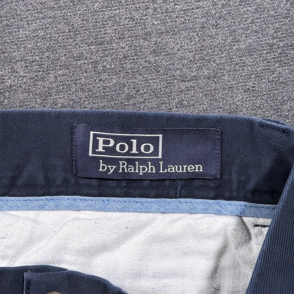 Polo Ralph Lauren Shorts Mens 30 Navy Blue Classic Fit 9 Chino Cotton Twill Pony